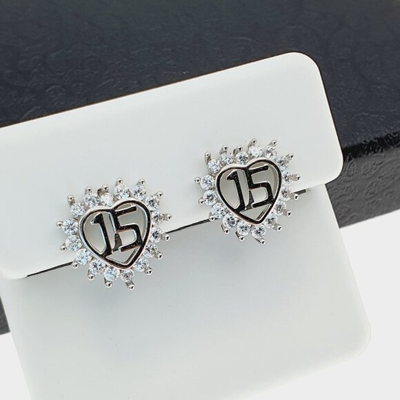 "925 sterling silver luxury CZ earrings for women/girls, Best for gift, RJUS2202 - Picture 5 of 9